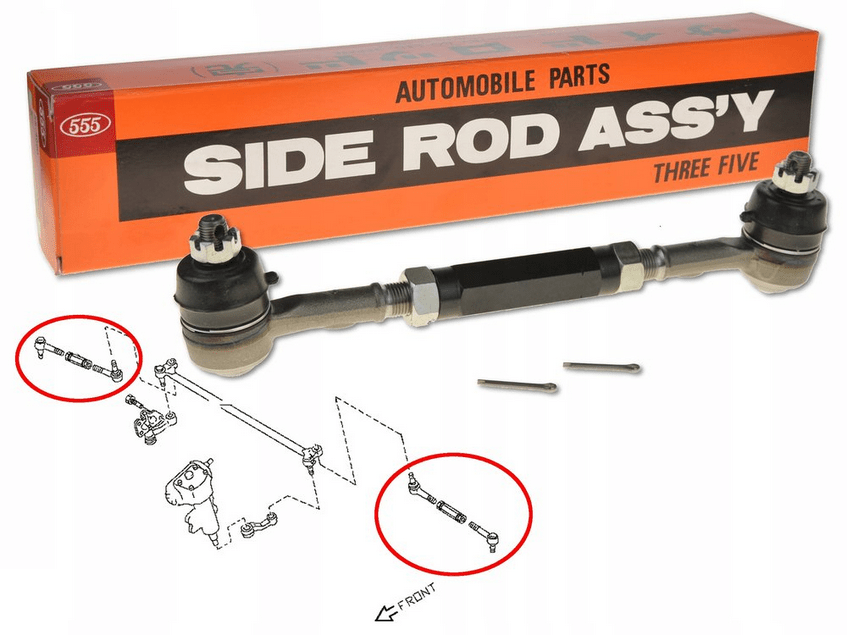 TIRANTE STERZO/ BRACCETTO STERZO COMPLETO 555 NISSAN KING CAB D21/ TERRANO I - Autoricambi4x4