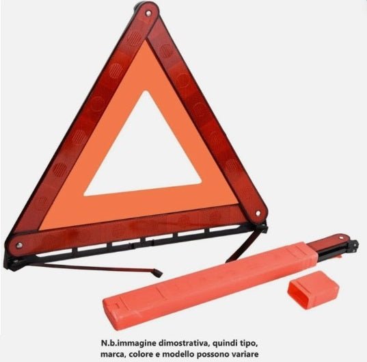 TRIANGOLO DI EMERGENZA AUTO OMOLOGATO - ALTA VISIBILITÀ CON CUSTODIA SALVASPAZIO - Autoricambi4x4