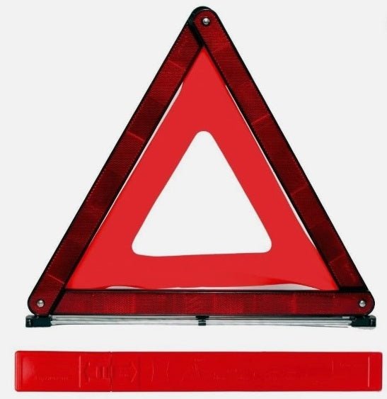 TRIANGOLO DI EMERGENZA AUTO OMOLOGATO - ALTA VISIBILITÀ CON CUSTODIA SALVASPAZIO - Autoricambi4x4