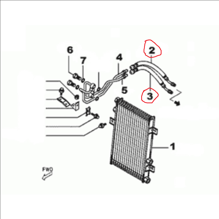TUBO FLESSIBILE RITORNO RADIATORE OLIO MOTORE MITSUBISHI L200 (KIT 2 PEZZI) - Autoricambi4x4