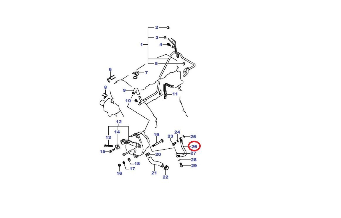 TUBO OLIO ALTERNATORE POMPA A VUOTO PAJERO II/ L200 K74 - Autoricambi4x4